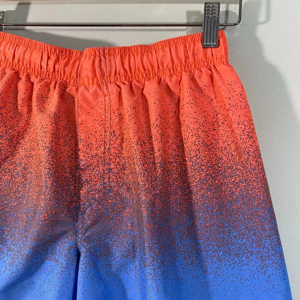 Under Armour Boy's Orange & Blue Ombre Swim Trunks Size L